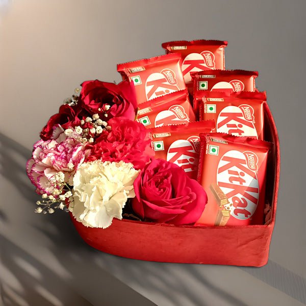 Blossoming Chocolate Love Box - Flowers to Nepal - FTN