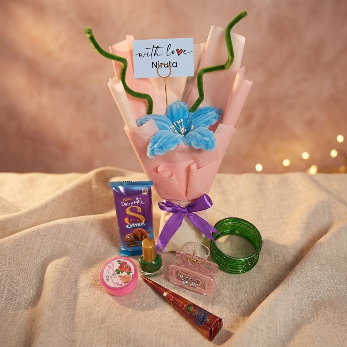 Blue Lily Bliss Box - Flowers to Nepal - FTN