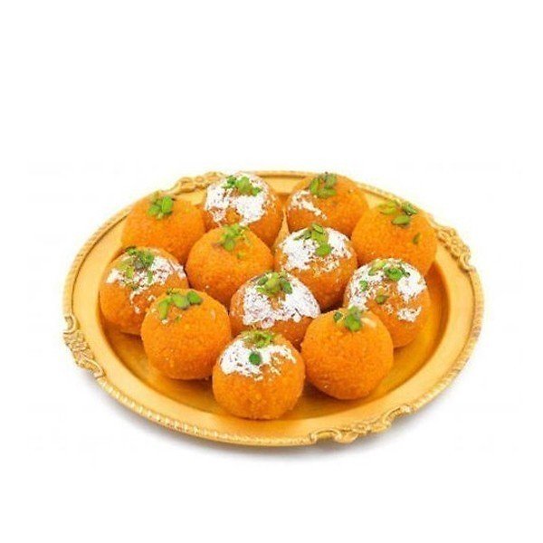 Box of Pure Ghee Motichoor Laddu - 1 kg - Flowers to Nepal - FTN