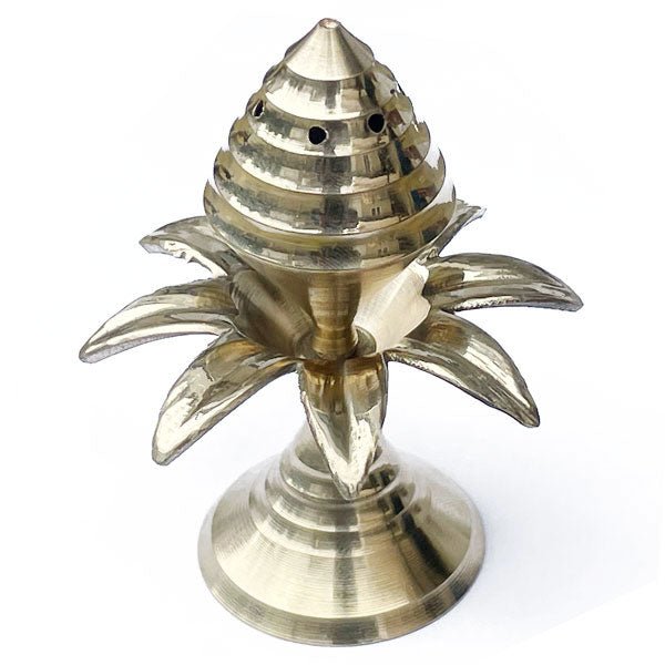 Brass Agarbatti Dhoop Stand 4 Inches - Flowers to Nepal - FTN