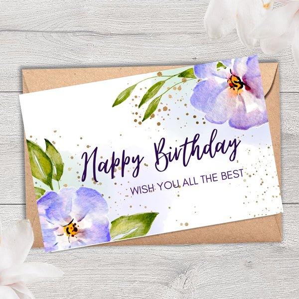 Bright & Beautiful Flower Birthday Card - Flowers to Nepal - FTN