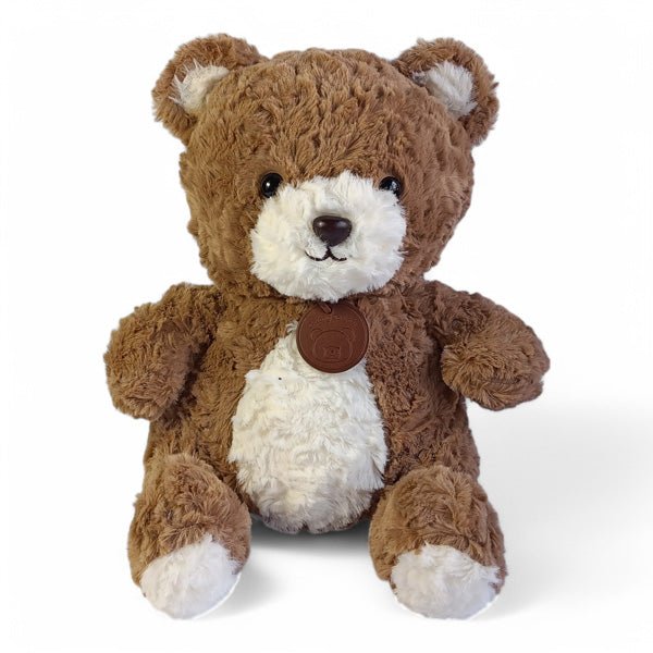 Brown & White Design Teddy Bear - 13 Inches - Flowers to Nepal - FTN