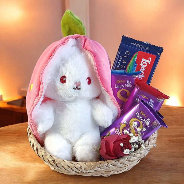 Bunny & Chocolate Basket - Flowers to Nepal - FTN