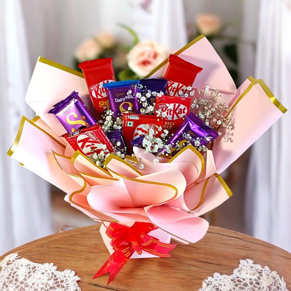 Cadbury and Kitkat Bouquet - Flowers to Nepal - FTN