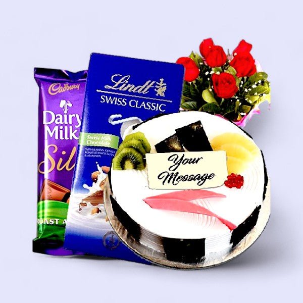 Cadbury - Lindt Chocolates, Cake And Flowers Treats - Flowers to Nepal - FTN