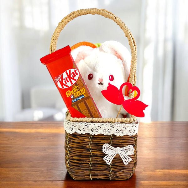 Carrot Rabbit with Kitkat Chocolates Basket - Flowers to Nepal - FTN