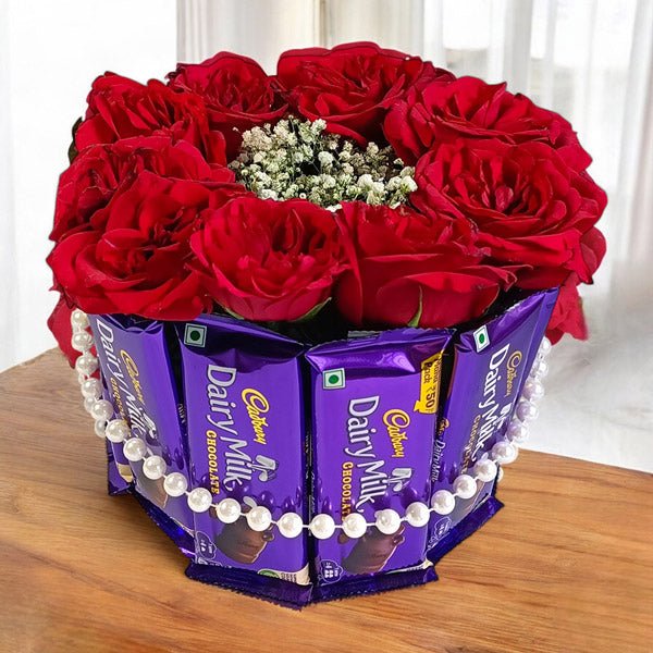 
                  
                    Charm Of Roses & Chocolate bouquet - Flowers to Nepal - FTN
                  
                