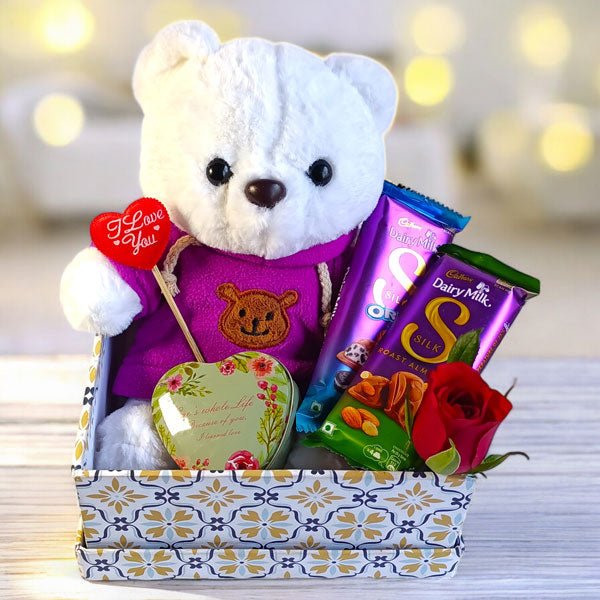 Charming Teddy day gift for her - Flowers to Nepal - FTN