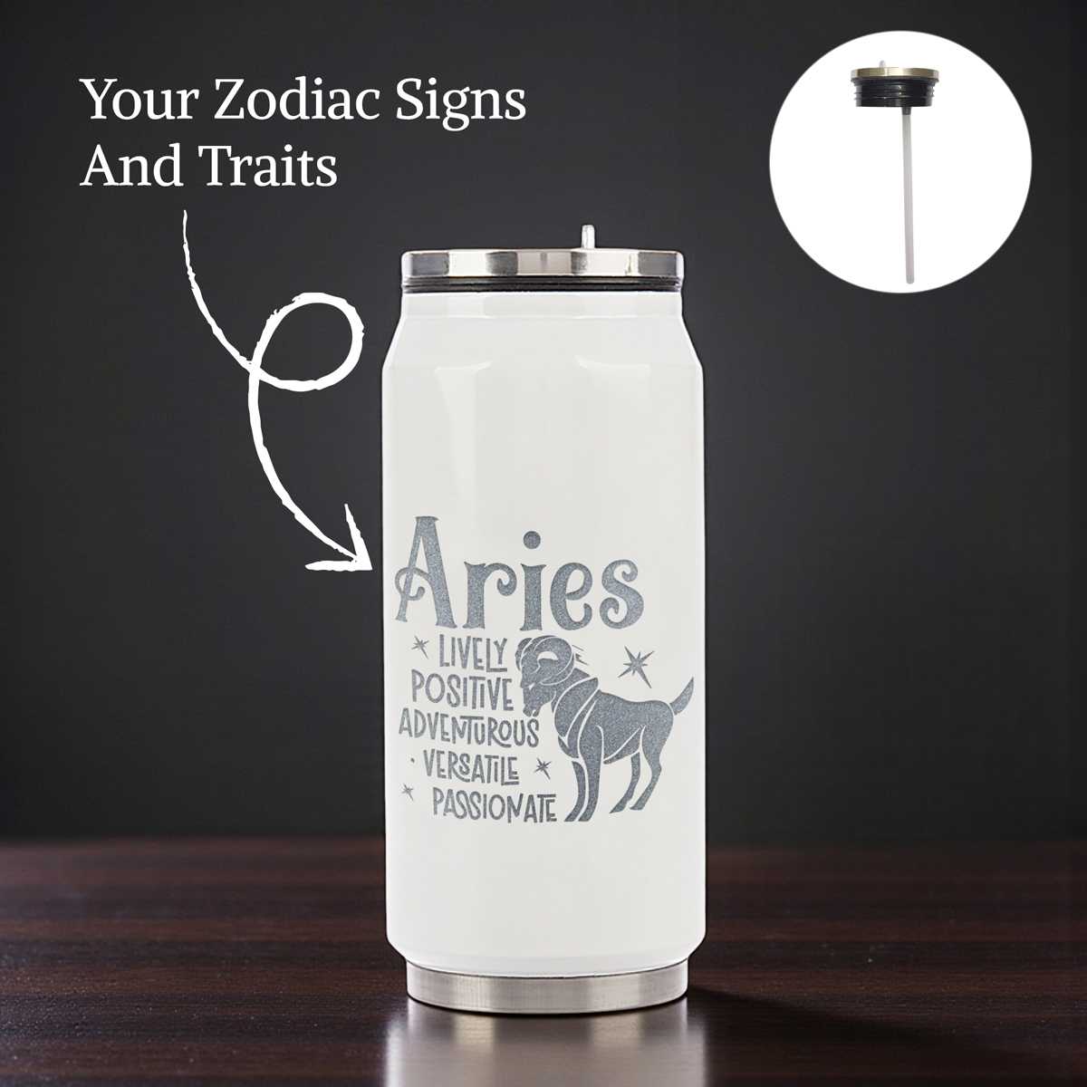 Chic Aries Zodiac Tumbler – Symbol of Confidence and New Beginnings - Flowers to Nepal - FTN