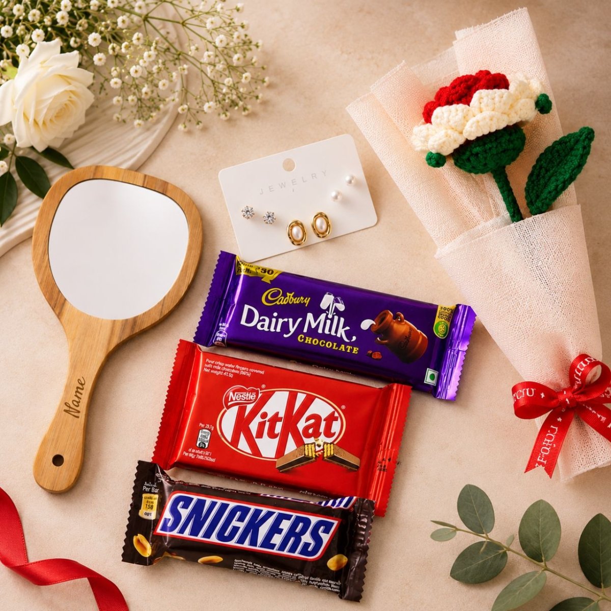 Chocolate, Beauty & Blooms Gift Set - Flowers to Nepal - FTN