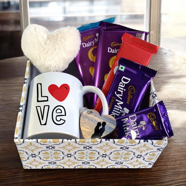 Chocolate, Keyring & Mug Combo Gift Box - Flowers to Nepal - FTN