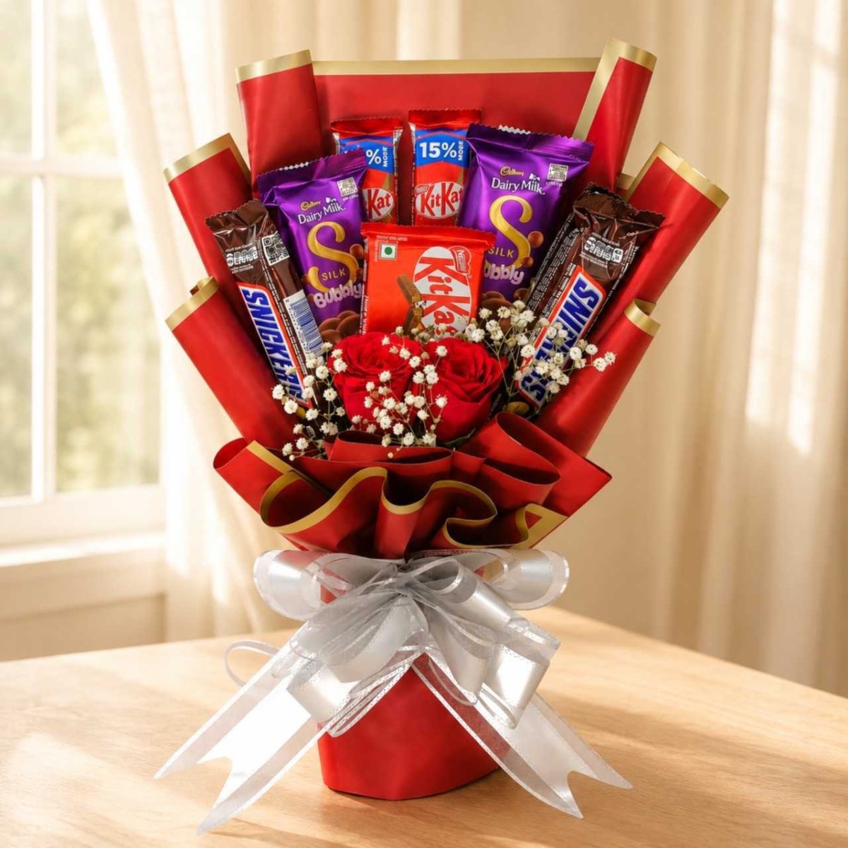 Chocolate Lovers Rose Bouquet - Flowers to Nepal - FTN