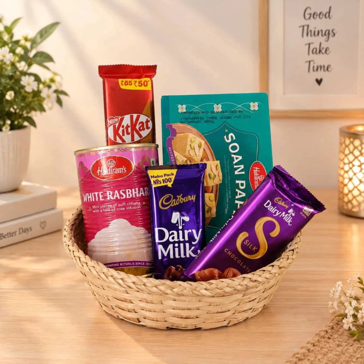 Chocolate & Sweets Celebration Gift Basket - Flowers to Nepal - FTN
