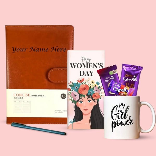 Chocolate with Notebook & Pen Combo for Women's Day - Flowers to Nepal - FTN