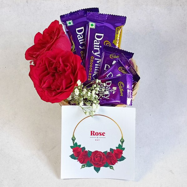 Chocolates Basket for Rose Day - Flowers to Nepal - FTN