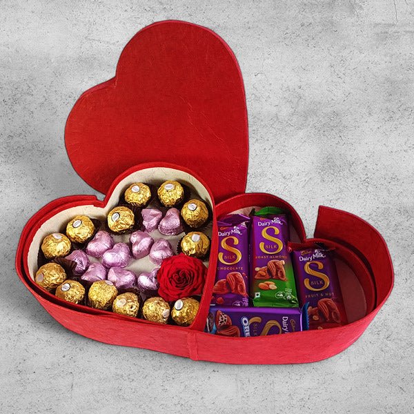 Chocolates Combo Box with Rose - Flowers to Nepal - FTN