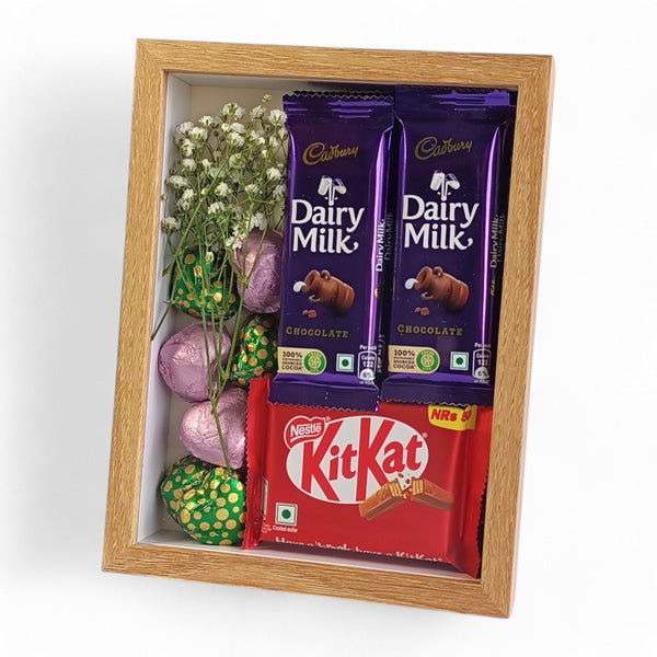 
                  
                    Chocolates Curated Frame Gift Box - Flowers to Nepal - FTN
                  
                