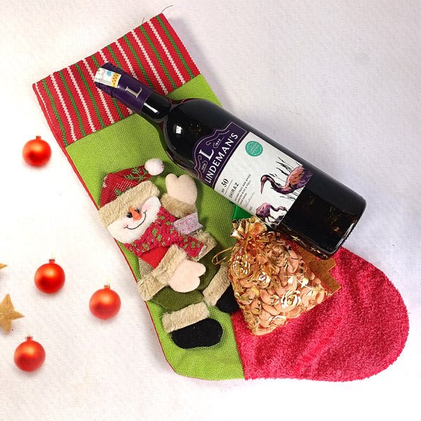 Christmas Celebration Hamper: Socks, Wine & Nuts - Flowers to Nepal - FTN