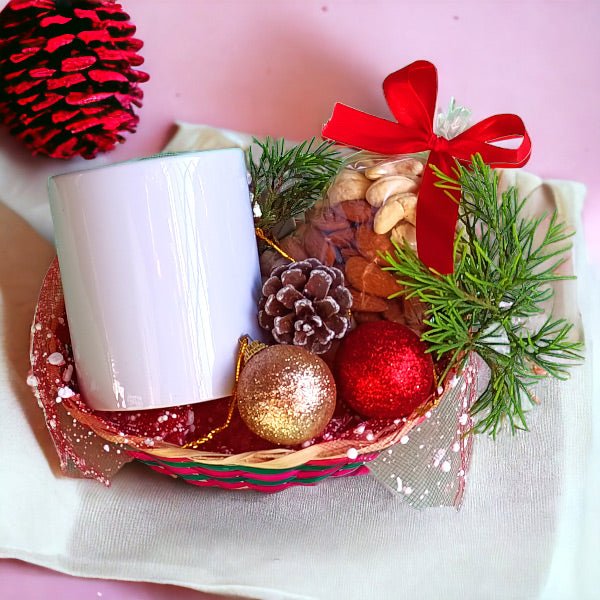 Christmas Decor Item with Drynuts & Custom Mug - Flowers to Nepal - FTN