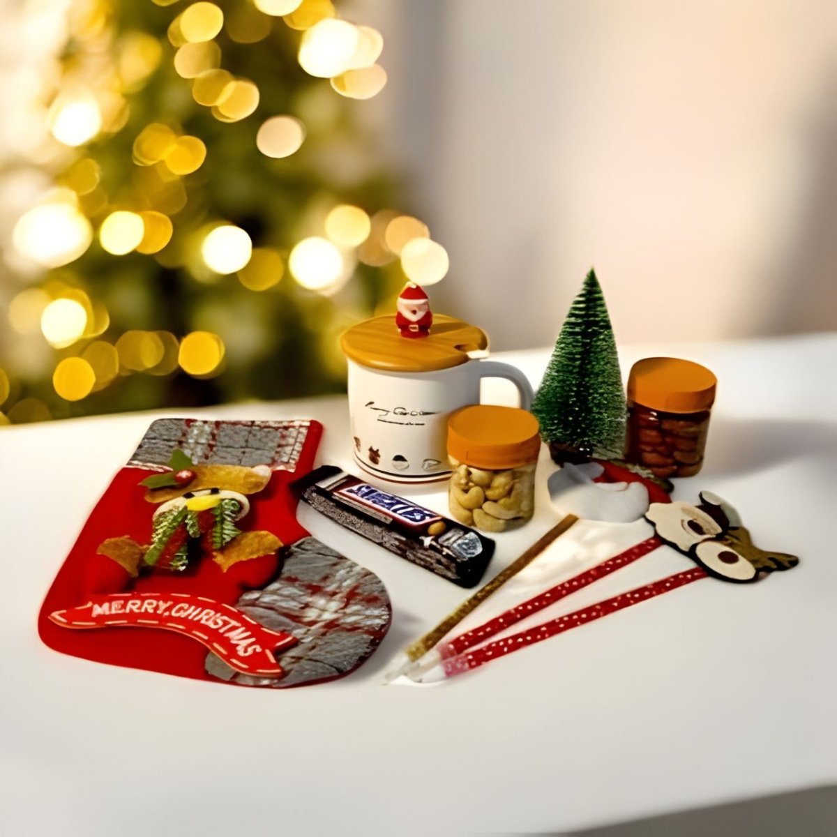 Christmas Decor, Sip & Snacks Gift Set - Flowers to Nepal - FTN