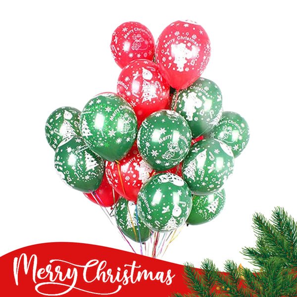 Christmas Latex Balloons Pack (50 Pcs) - Flowers to Nepal - FTN