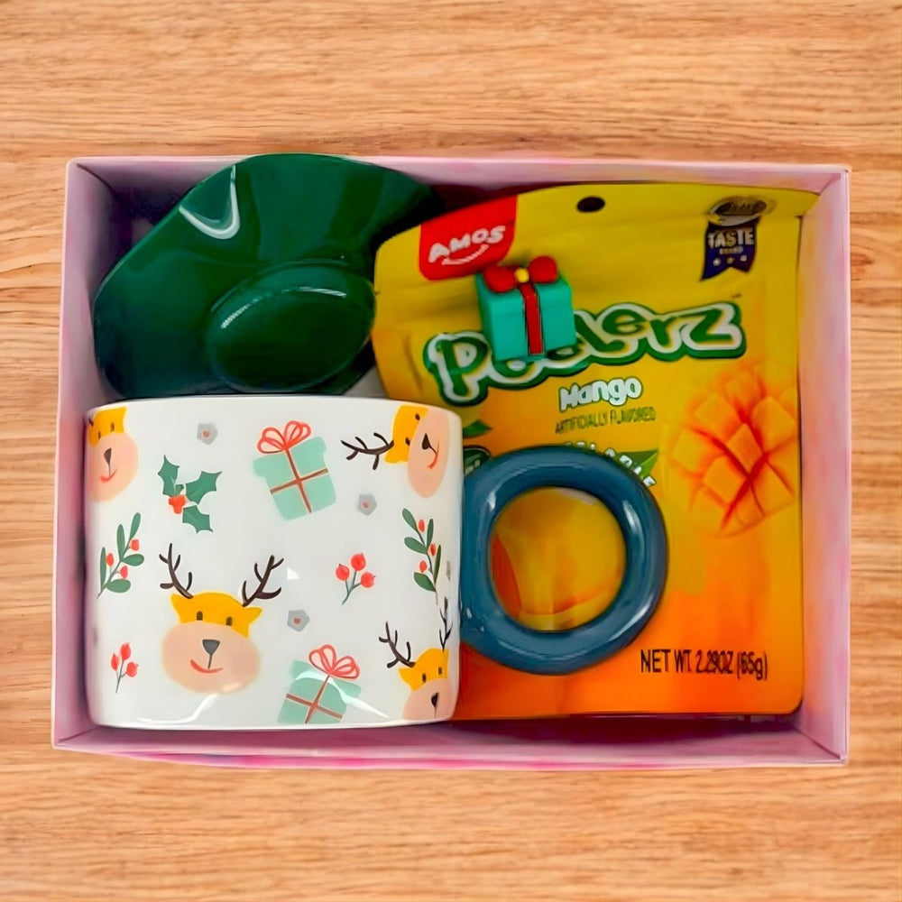 Christmas Mug & Gummy in Gift Box - Flowers to Nepal - FTN