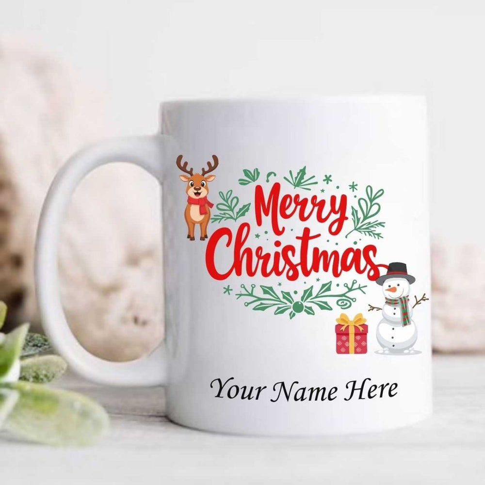 Christmas Personalized Mug with Recipient's First Name - Flowers to Nepal - FTN