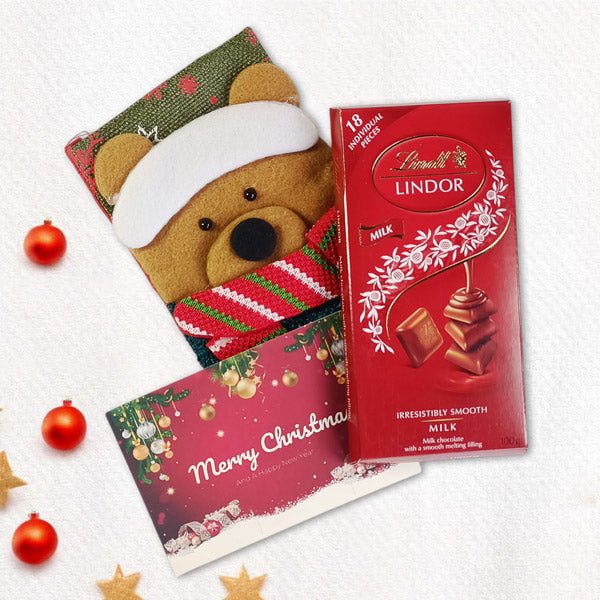 Christmas Socks with Lindt Lindor & Card - Flowers to Nepal - FTN