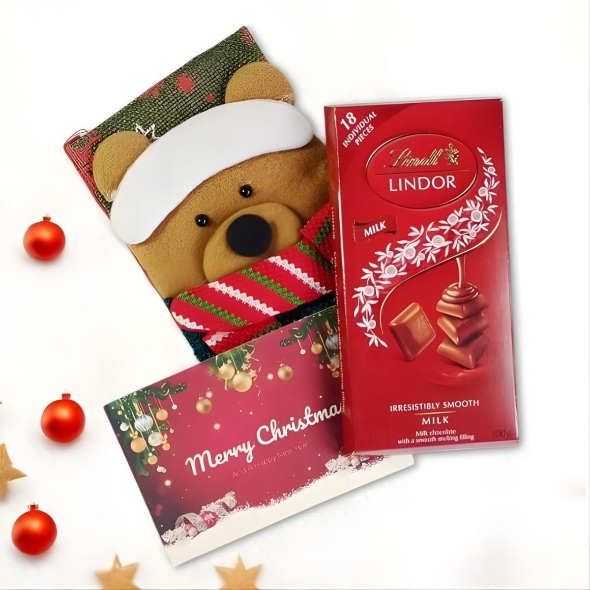 Christmas Socks with Lindt Lindor & Card - Flowers to Nepal - FTN