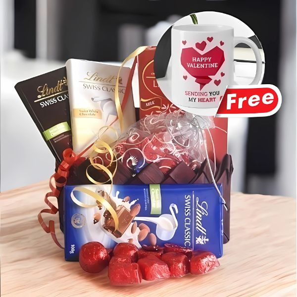 Classic Lindt Lindor Chocolates Combo with Free Mug - Flowers to Nepal - FTN