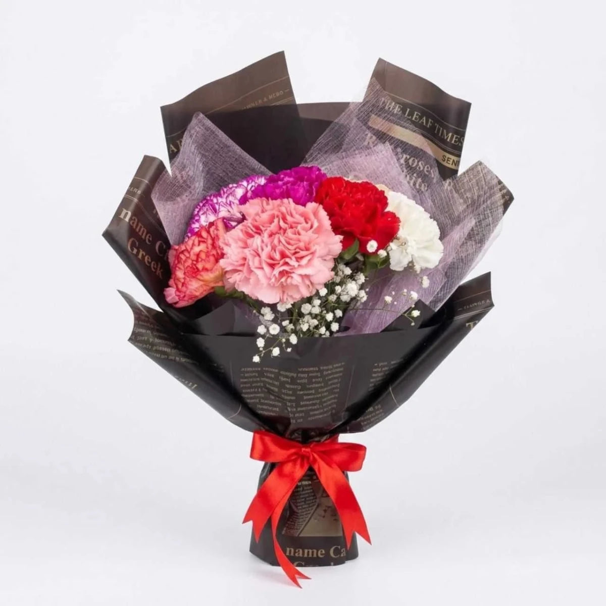 Colorful Carnation Bouquet with 6 Stems - Flowers to Nepal - FTN