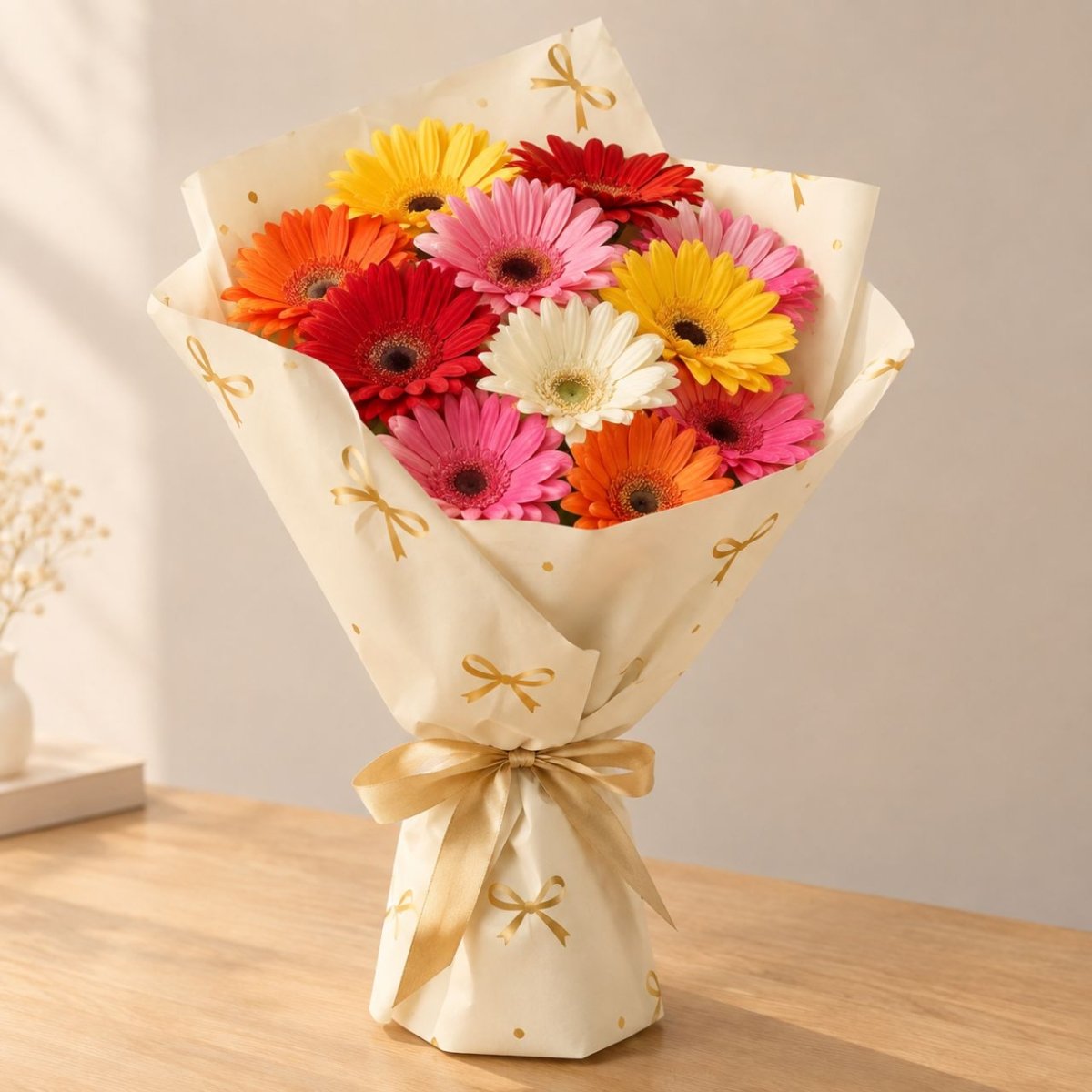 Colorful Mixed Gerbera Flower Bouquet - Flowers to Nepal - FTN
