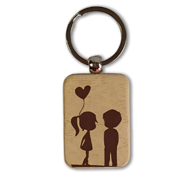 Couple Themed Keyring with Custom Text - Flowers to Nepal - FTN