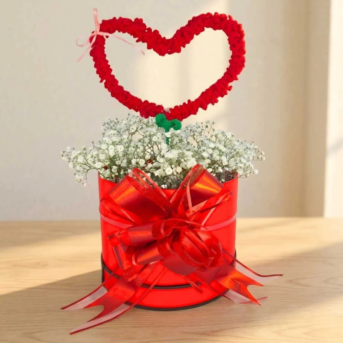 Crochet Lavender Heart with Gypsy in Gift Box - Flowers to Nepal - FTN