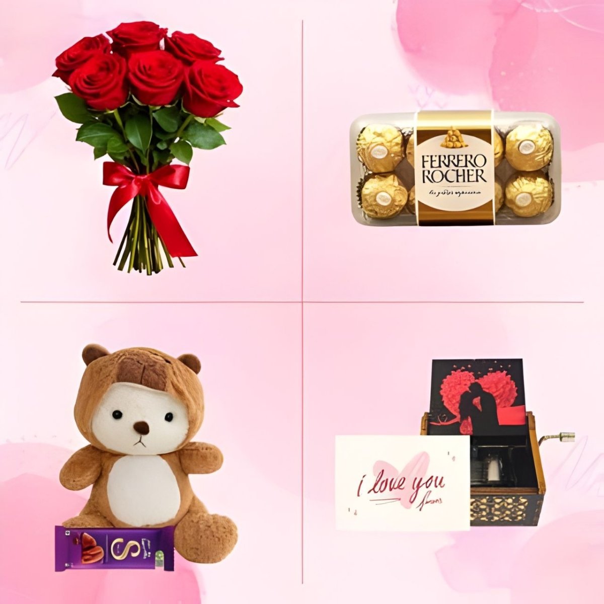 Cupid’s Multi - Day Valentine Hamper – Teddy, Flowers & Sweets - Flowers to Nepal - FTN