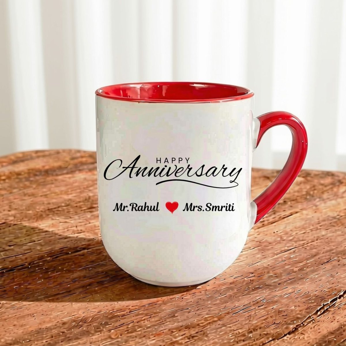 Custom Anniversary Mug with Names - Flowers to Nepal - FTN