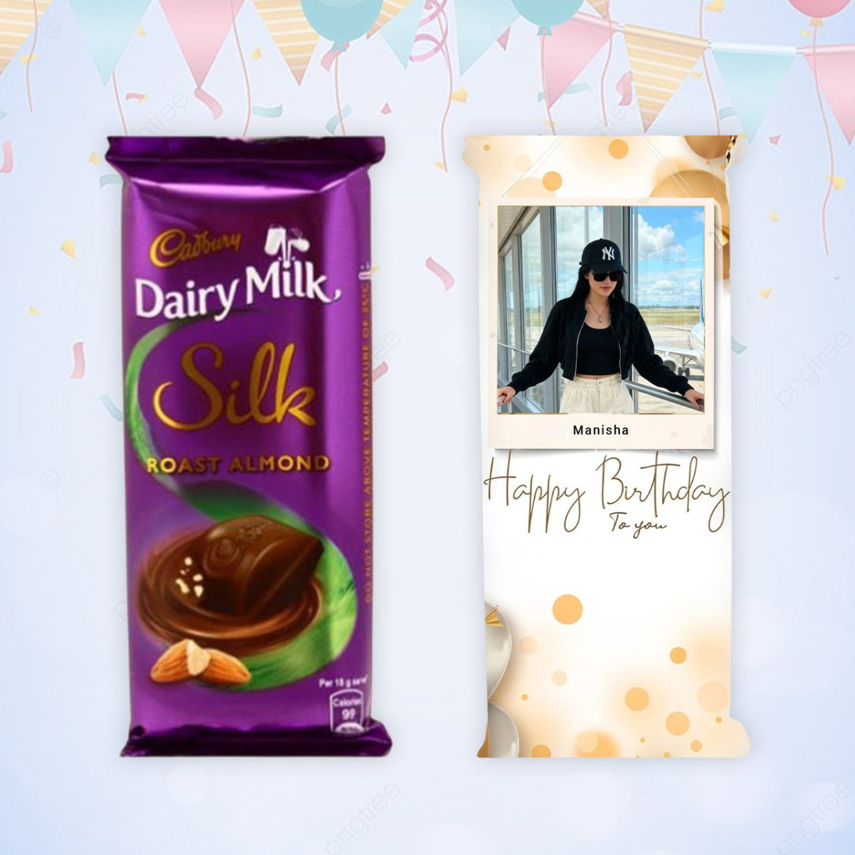 Custom Birthday Chocolate Wrapper with Photo - Flowers to Nepal - FTN