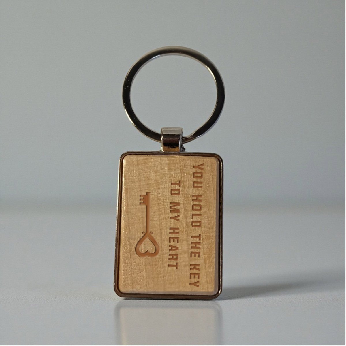 Custom Engraved Wooden Keyring - Flowers to Nepal - FTN
