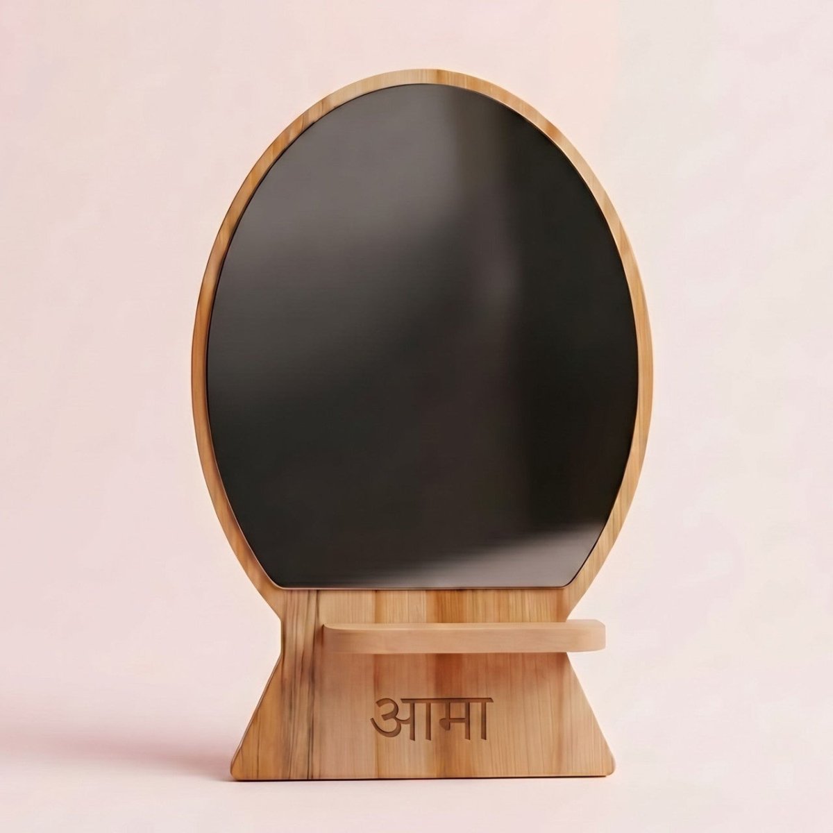 Custom Engraved Wooden Mirror with Stand - Flowers to Nepal - FTN