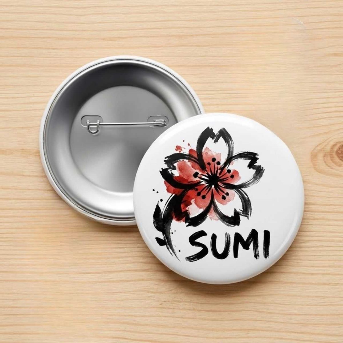 Custom Floral Painted Name Badge - Flowers to Nepal - FTN