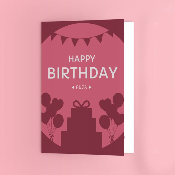 Custom Foldable Birthday Card - Flowers to Nepal - FTN