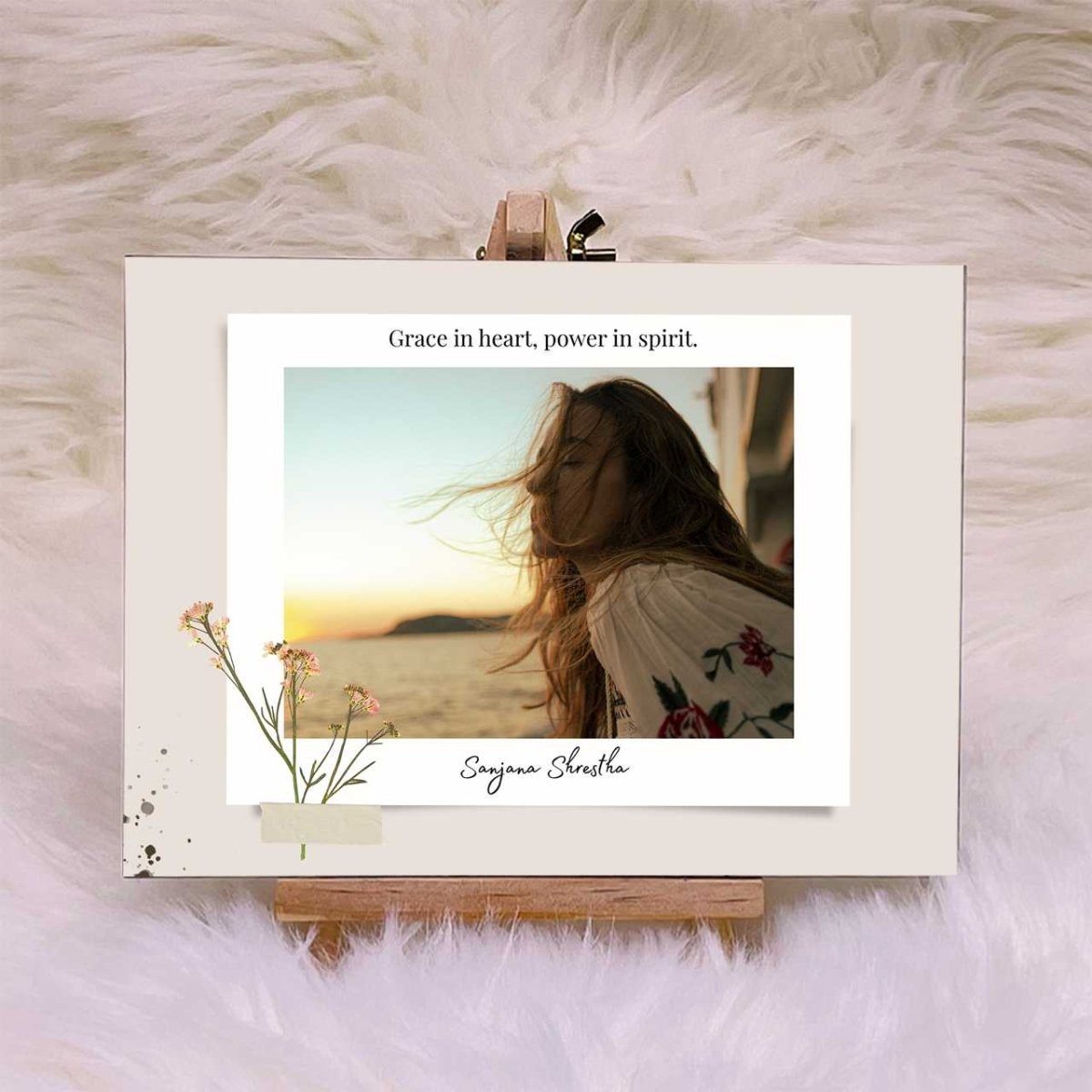 Custom Memory Canvas with Photo - Flowers to Nepal - FTN