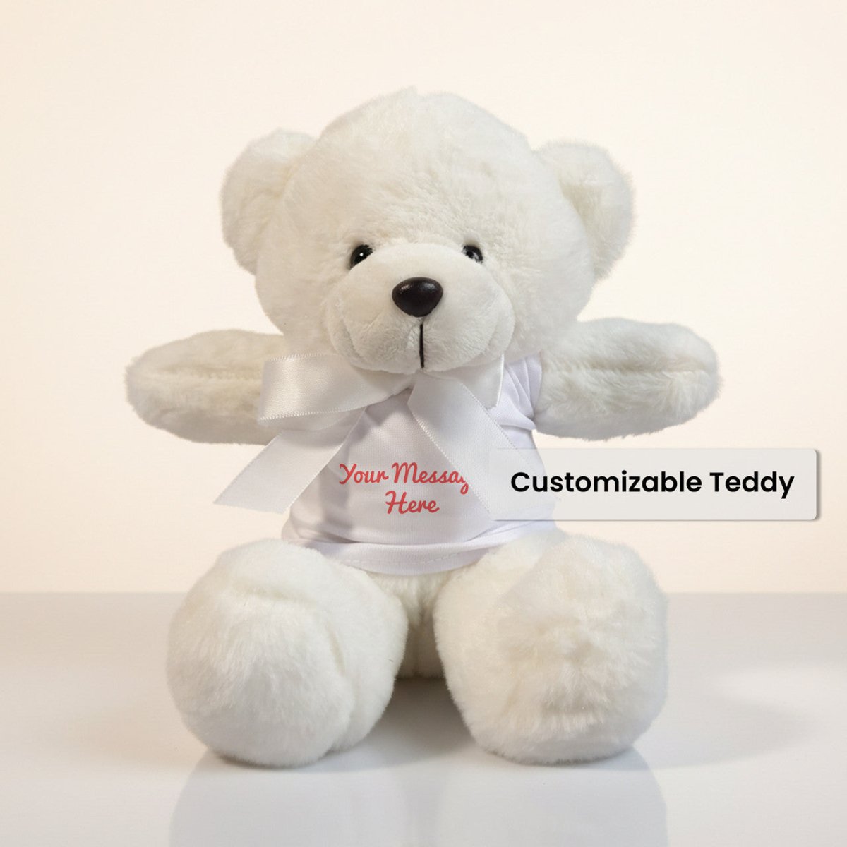 Custom Message Teddy Bear (20cm) - Flowers to Nepal - FTN