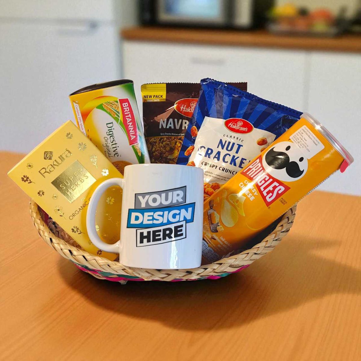 Custom Mug with Gourmet Treats Gift Basket - Flowers to Nepal - FTN