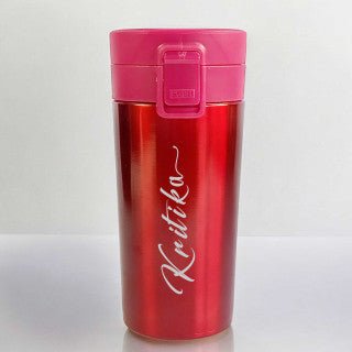 Custom Name Stainless Steel Mug - Flowers to Nepal - FTN
