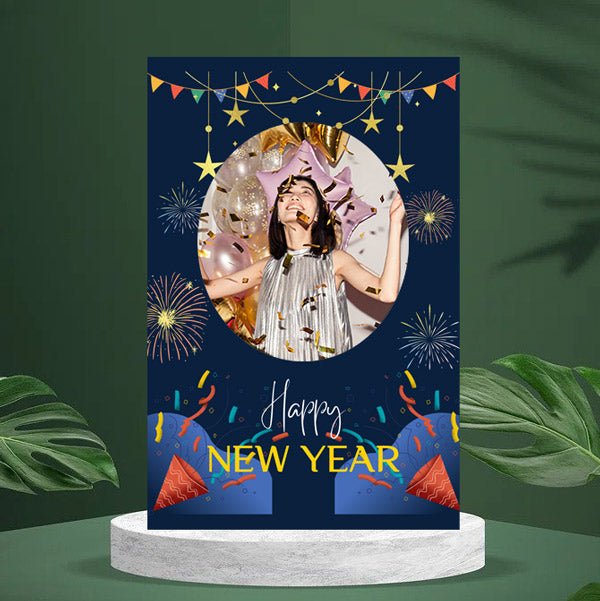 Custom New Year Card with Your Photo - Flowers to Nepal - FTN