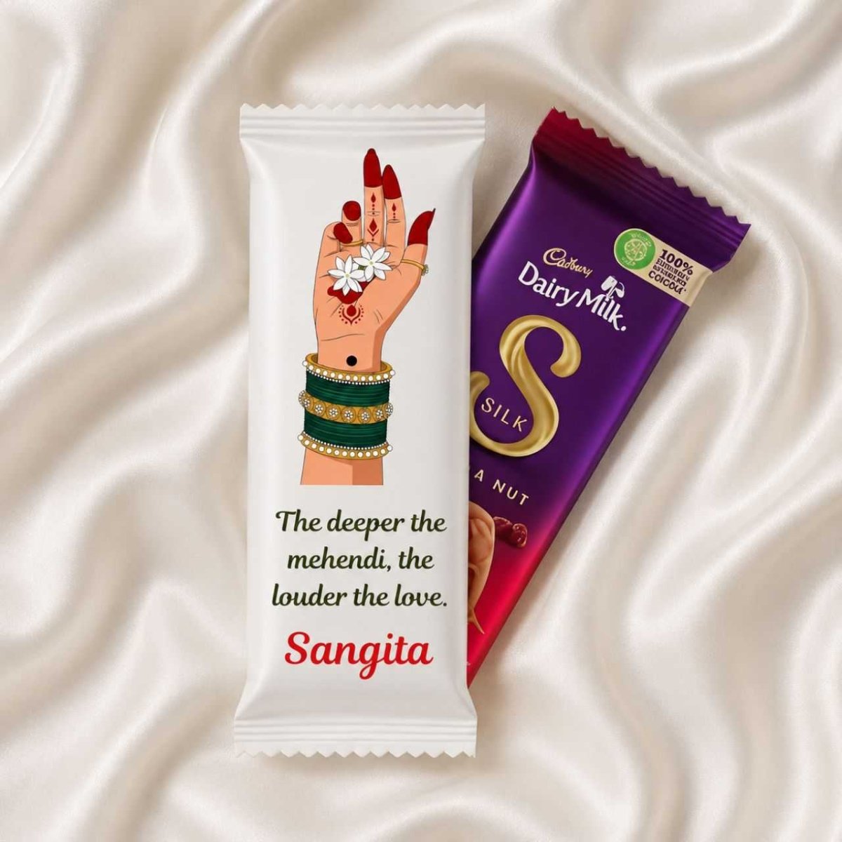 Custom Shrawan Dairy Milk Silk Wrapper - Flowers to Nepal - FTN