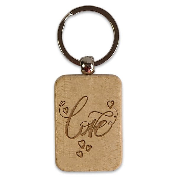 Custom Wood Keyring with Free Engraving (Double Print) - Flowers to Nepal - FTN