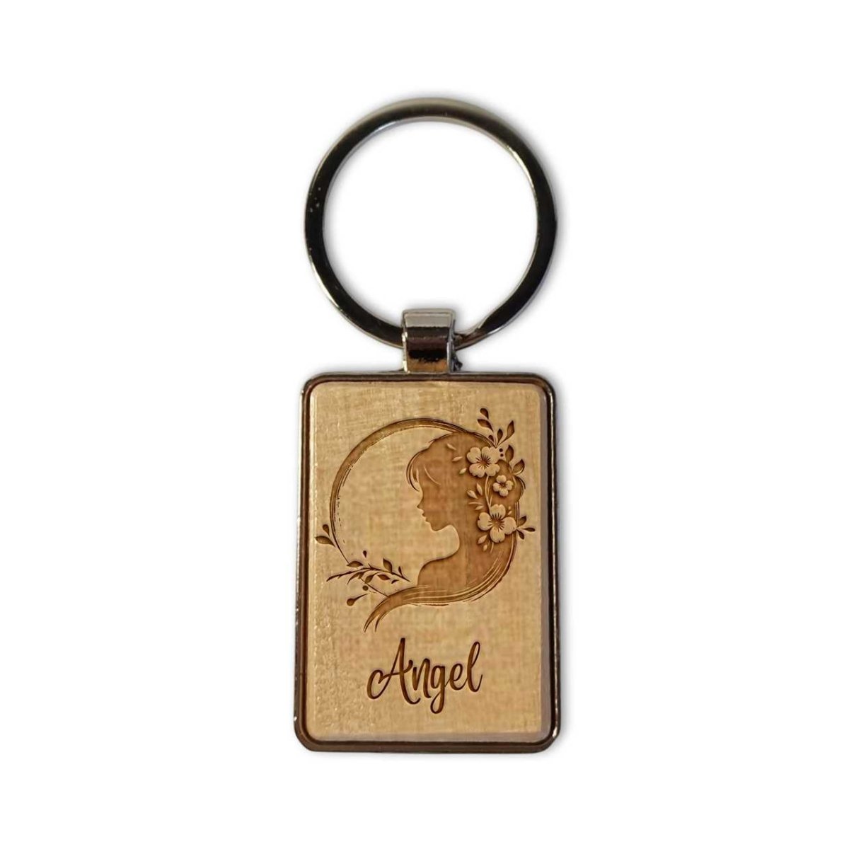 Custom Wooden Keychain with Name - Flowers to Nepal - FTN