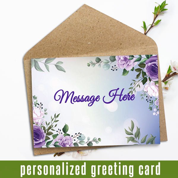 Customized Greeting Card With Your Own Message - Flowers to Nepal - FTN